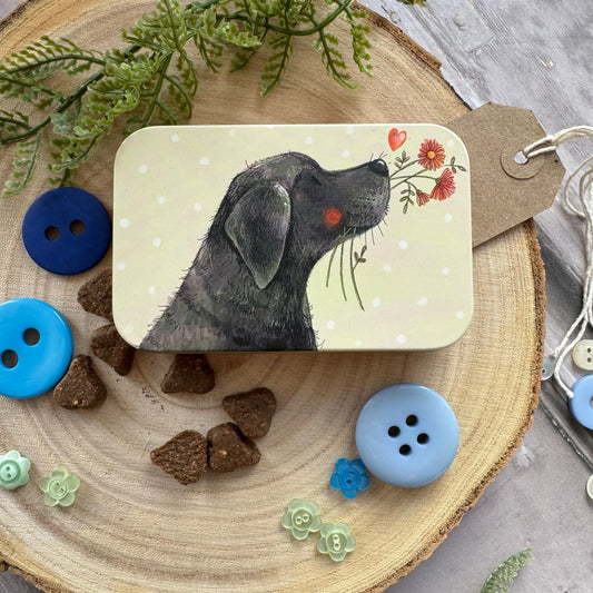 Cadeaublikje Labrador and Flowers - Alex Clark
