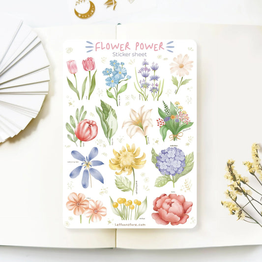 Stickervel Flower Power - LETTOOn