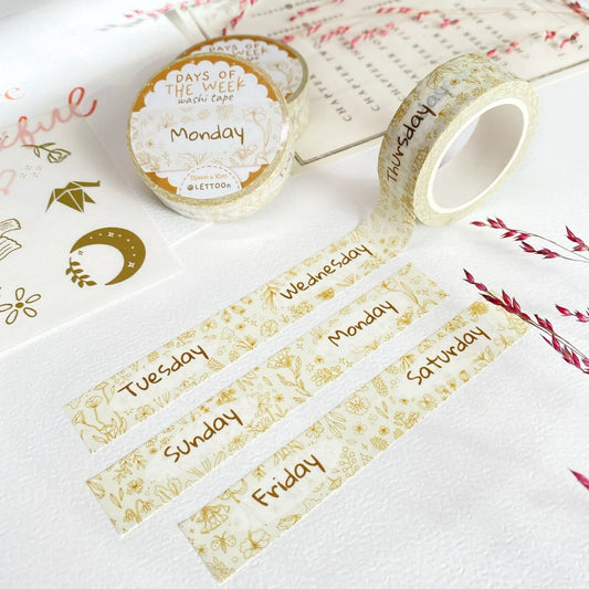 Washi tape Days of the Week - LETTOOn