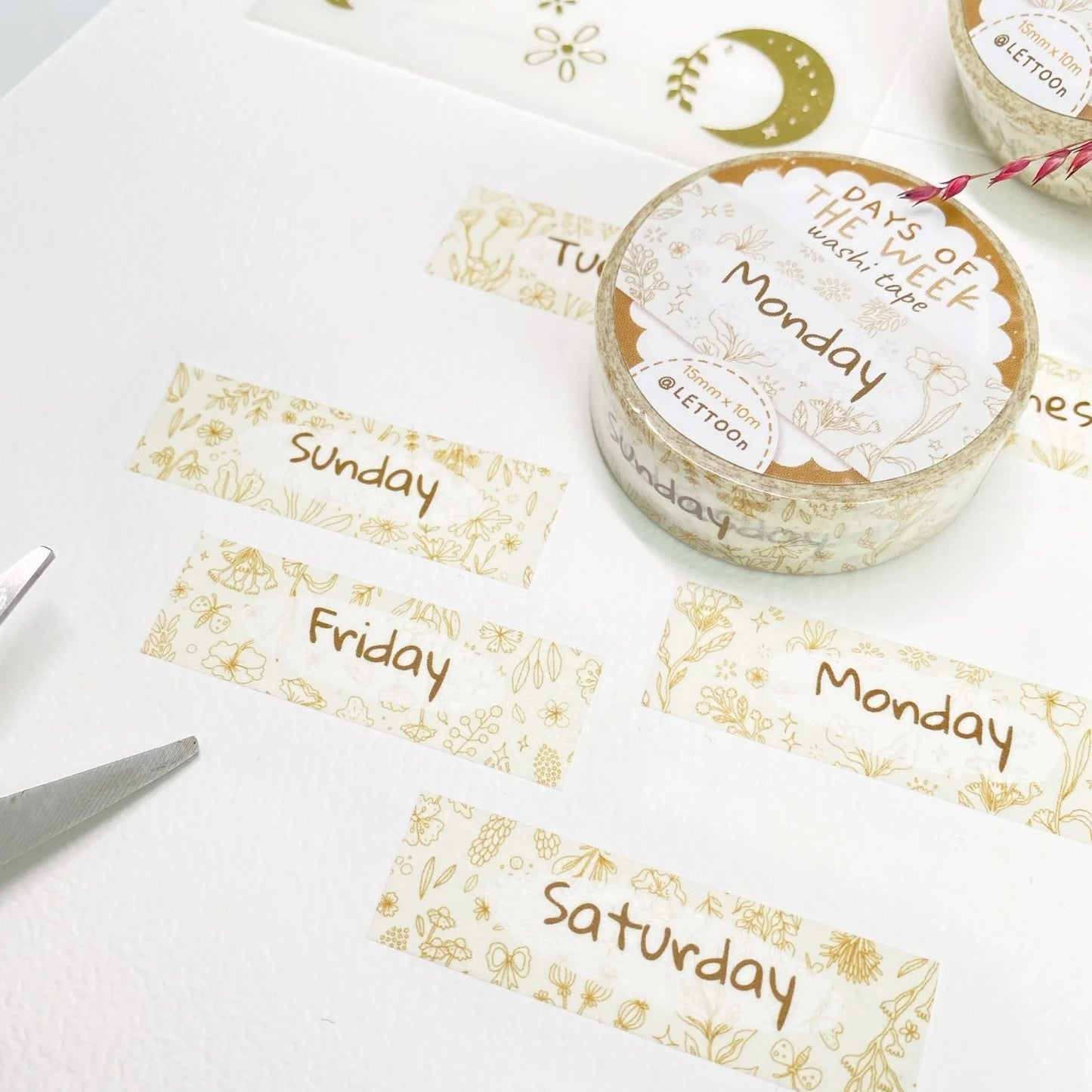 Washi tape Days of the Week - LETTOOn