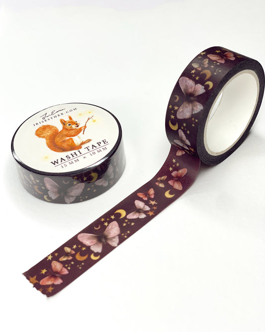 Washi tape Moonlit Moths - Iris Esther