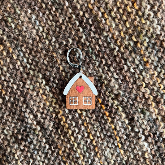 Steekmarkeerder Winter Huisje - Atelier Marie Lucienne