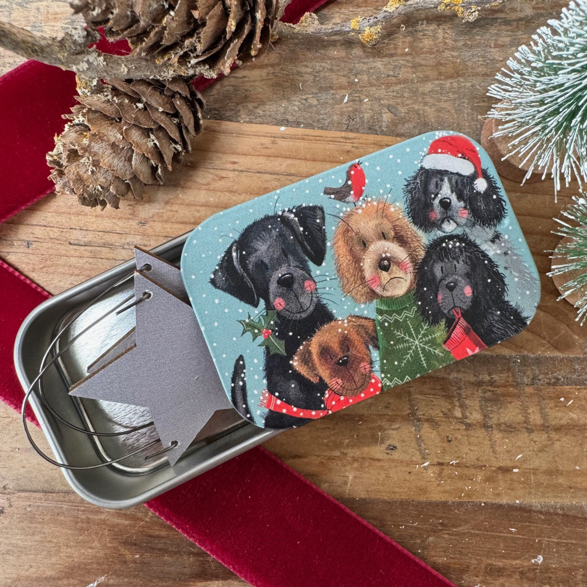 Mini blikje Festive Dogs - Alex Clark