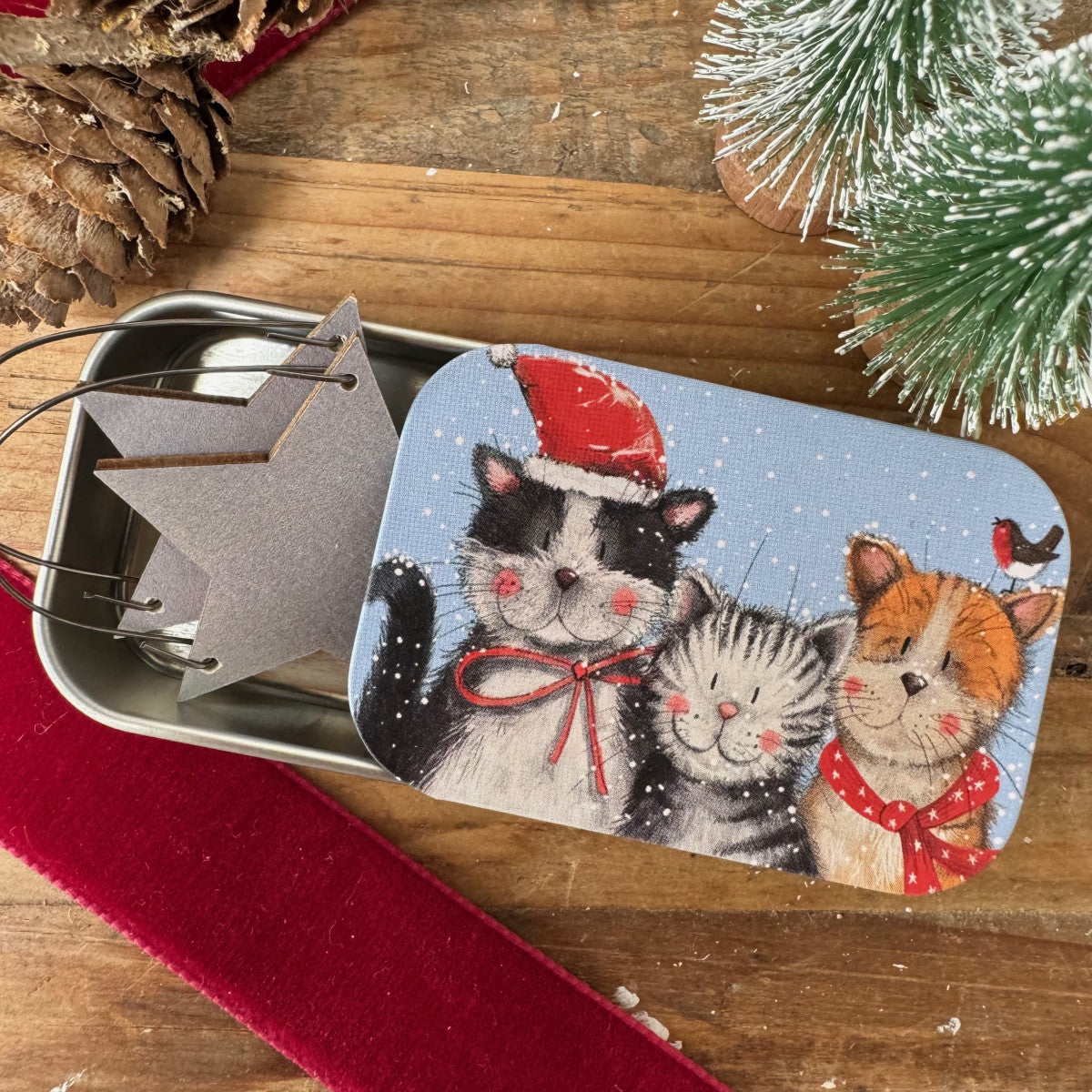 Mini blikje Festive Cats - Alex Clark