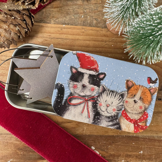 Mini blikje Festive Cats - Alex Clark