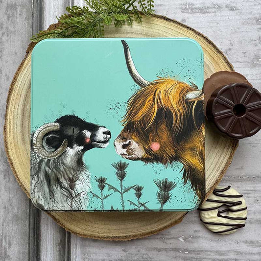 Vierkant blik Large Farmyard Friends - Alex Clark