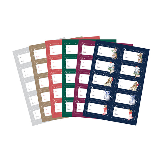 Sticker cadeaulabels Christmas - Wrendale