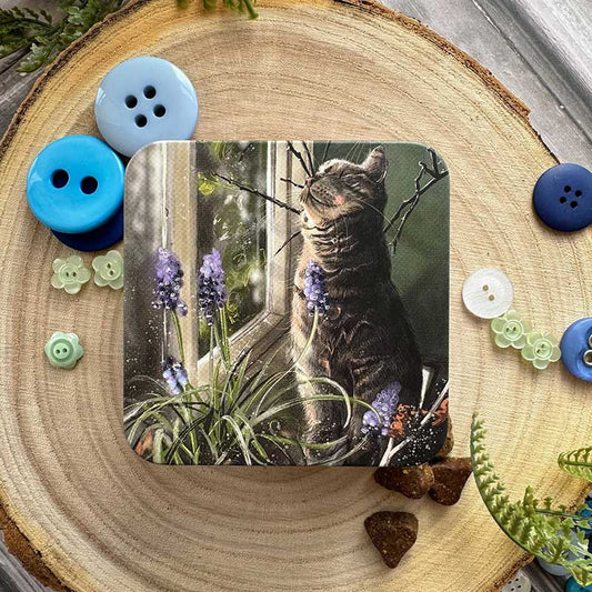 Vierkant blikje Cat and Muscari - Alex Clark