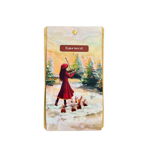 Theekaart de violist - fijne kerst - Esther Bennink