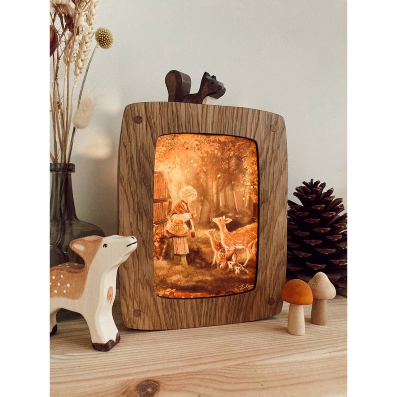 Kaartenlamp Eiken - het Houtlokael