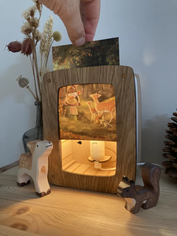 Kaartenlamp Eiken - het Houtlokael