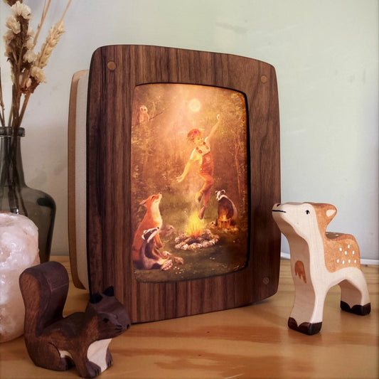 Kaartenlamp Walnoot - het Houtlokael