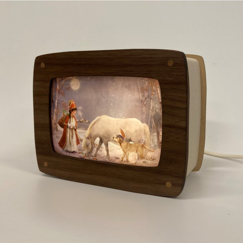 Kaartenlamp Walnoot - het Houtlokael