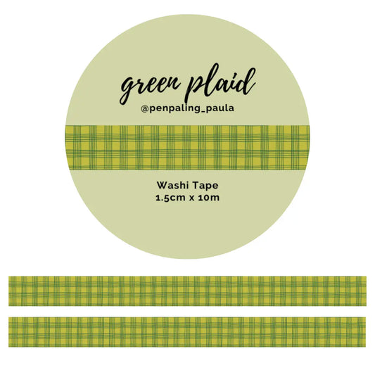 Washi tape Green Plaid - Penpaling Paula
