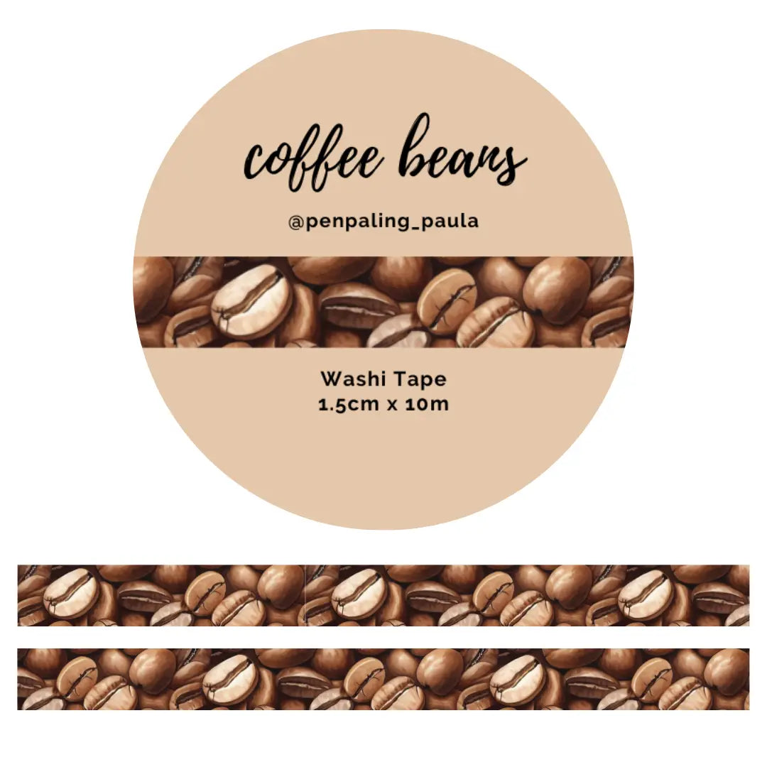 Washi tape Coffee Beans - Penpaling Paula