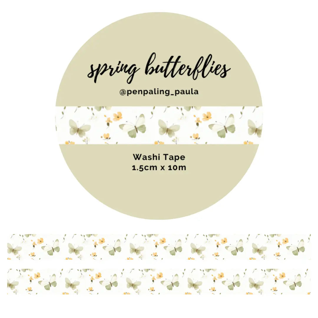 Washi tape Spring Butterflies - Penpaling Paula