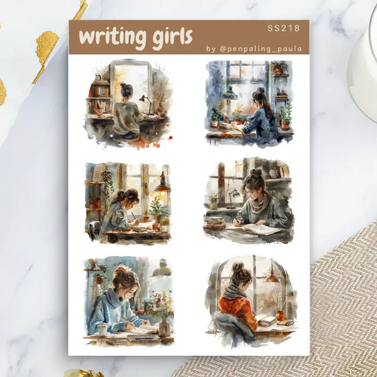 Stickervel Writing Girls - Penpaling Paula