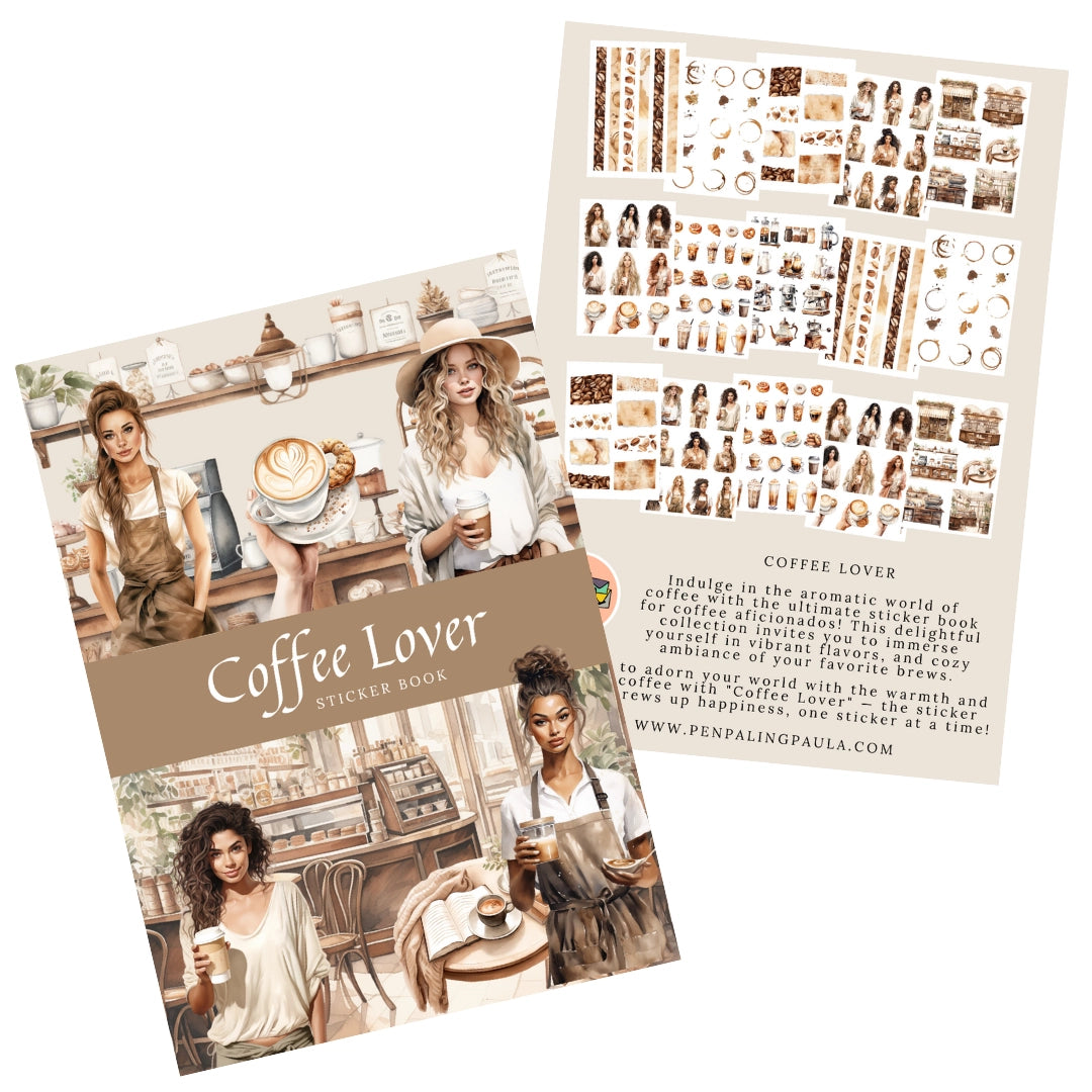 Stickerboek Coffee Lover - Penpaling Paula