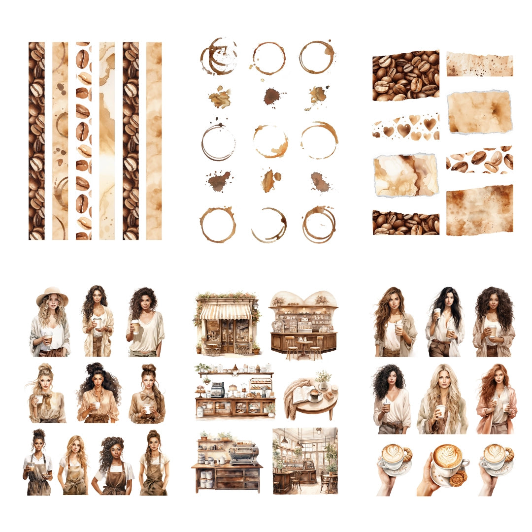 Stickerboek Coffee Lover - Penpaling Paula