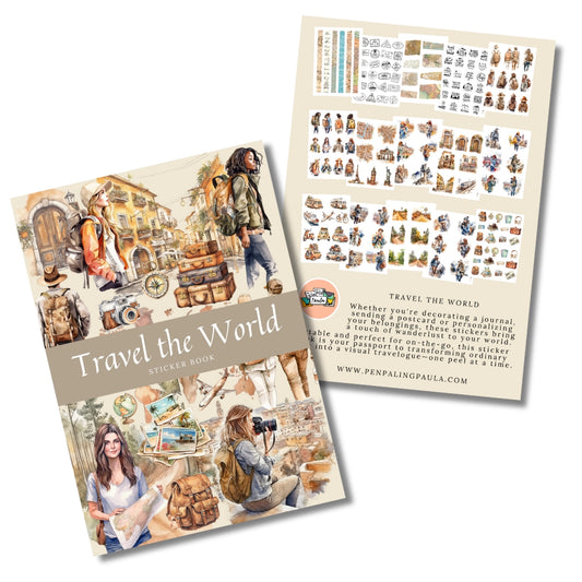 Stickerboek Travel the World - Penpaling Paula