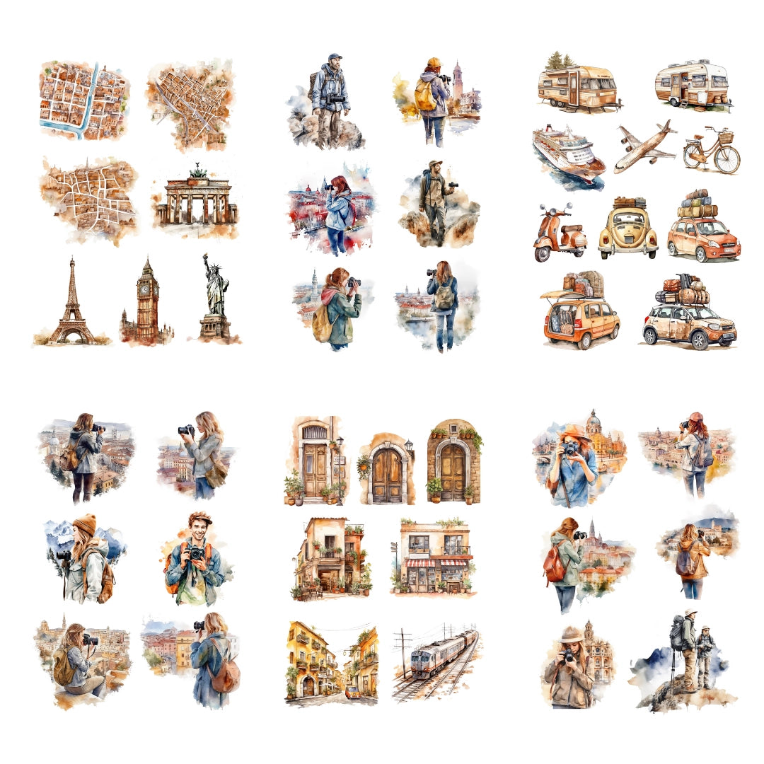 Stickerboek Travel the World - Penpaling Paula