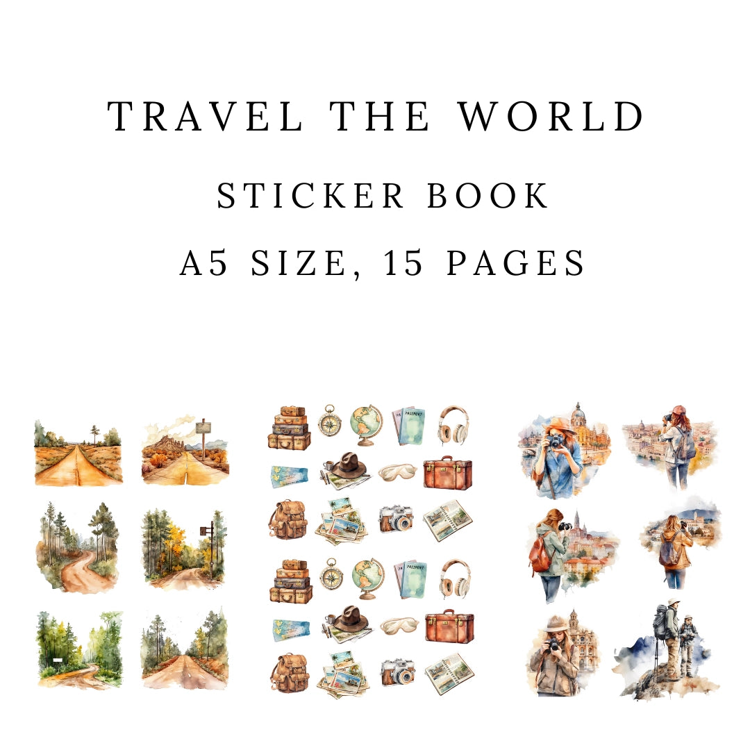 Stickerboek Travel the World - Penpaling Paula