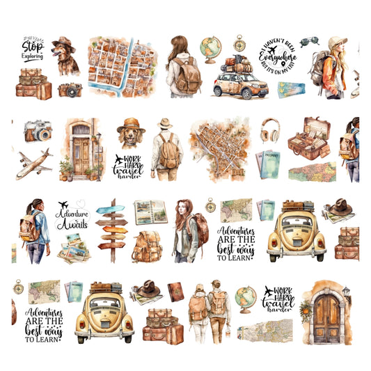 PET tape Travel the World 1 meter - Penpaling Paula