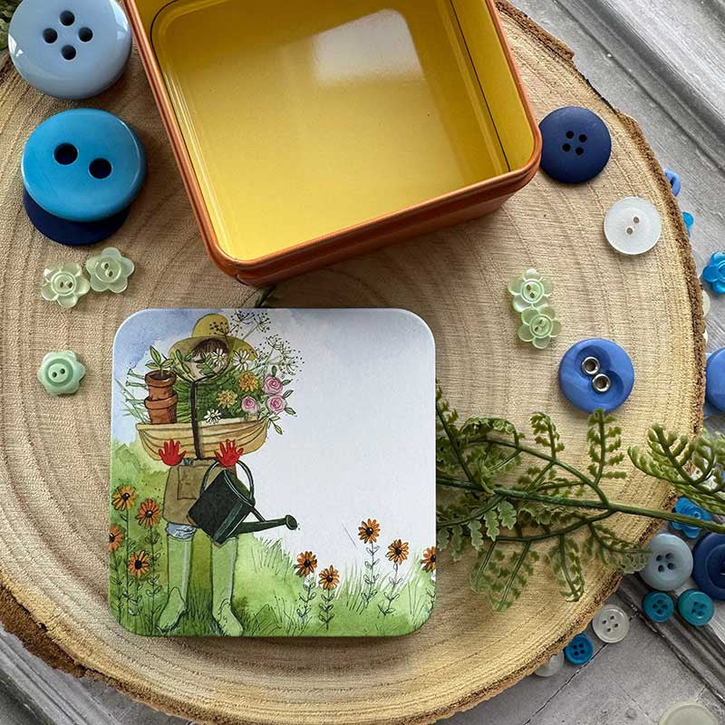 Vierkant blikje Flower Garden - Alex Clark