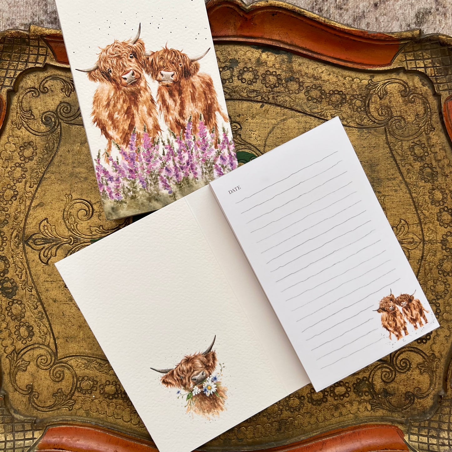 Notepad Koe Gentle Giants - Wrendale