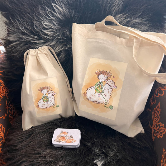 Projectbag Meisje met Schaapje - Lievia