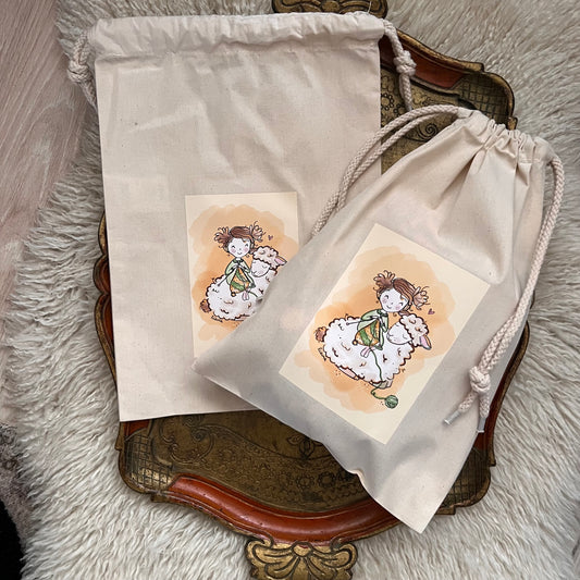 Projectbag Meisje met Schaapje - Lievia