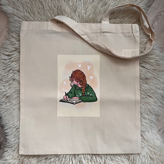 Katoenen tas naturel journaling - Lievia