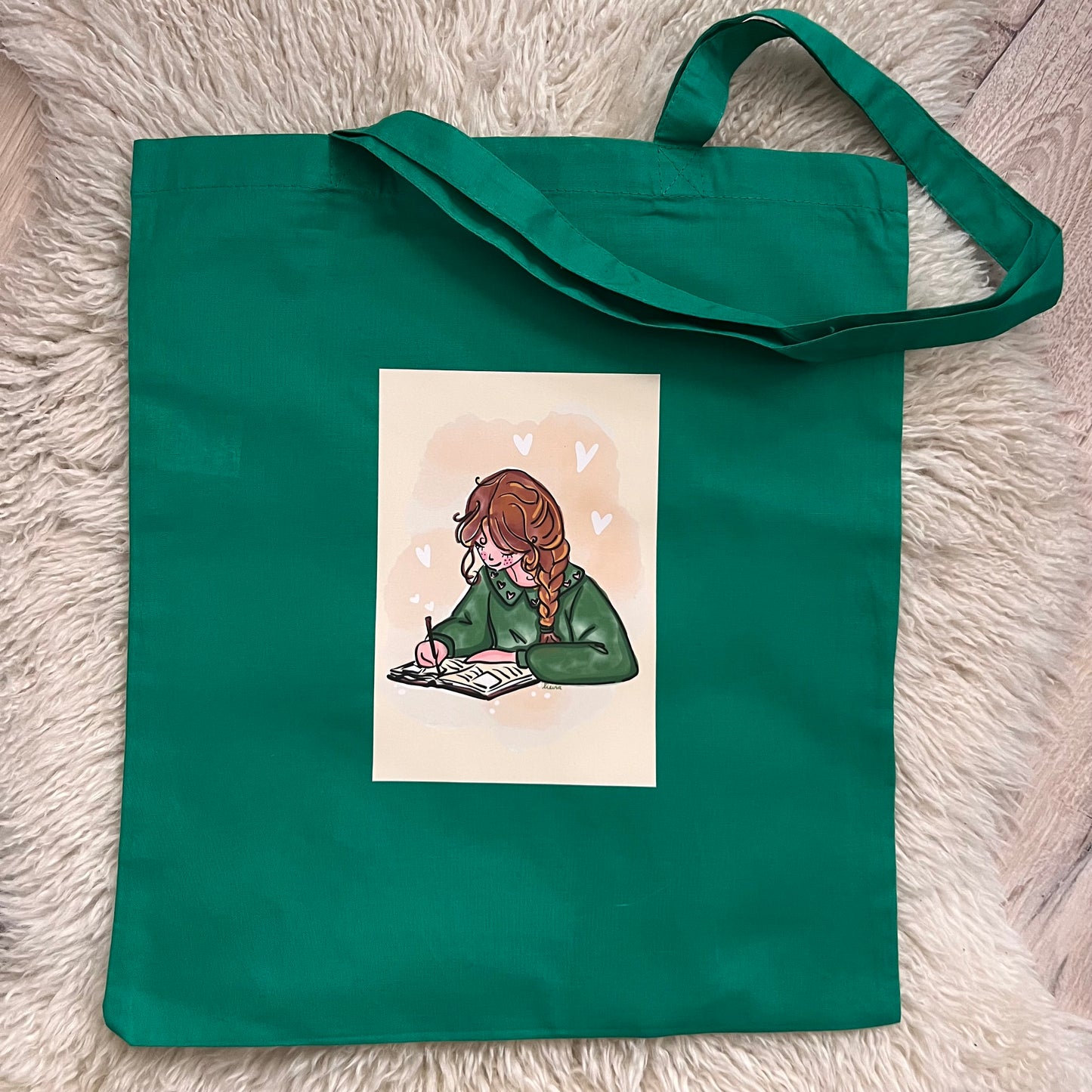 Katoenen tas groen journaling - Lievia