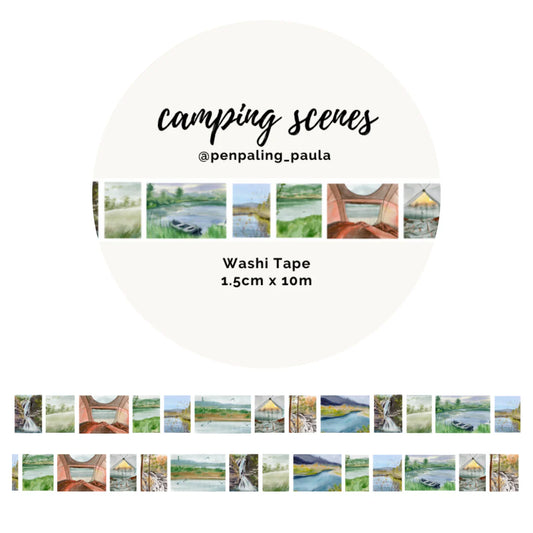 Washi tape Camping Scenes - Penpaling Paula