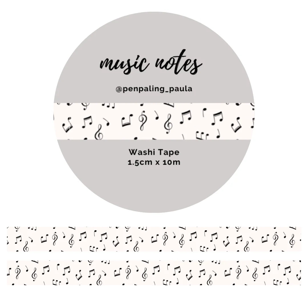 Washi tape Music Notes - Penpaling Paula