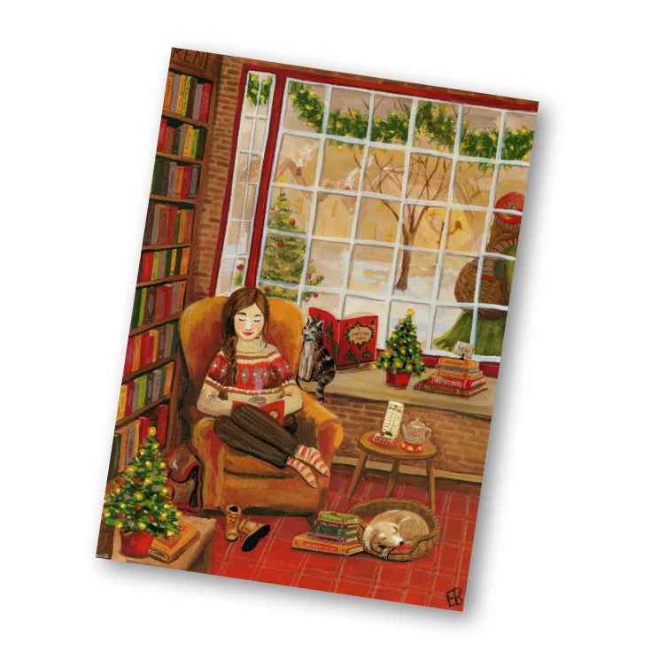 Kerstkaart Kerst in het boekwinkeltje - Esther Bennink