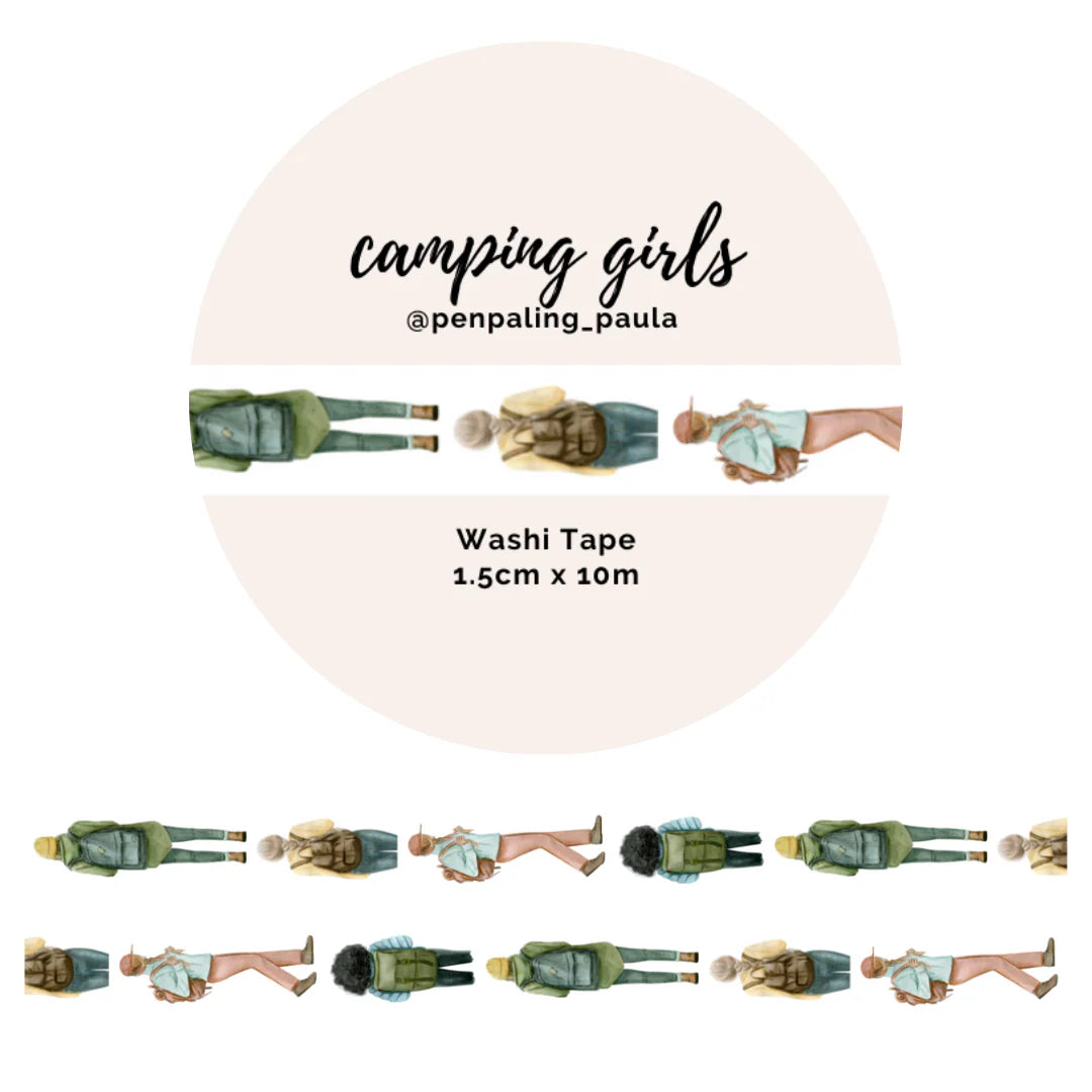 Washi tape Camping Girls - Penpaling Paula