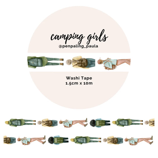 Washi tape Camping Girls - Penpaling Paula