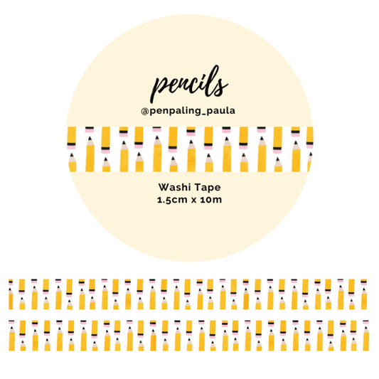 Washi tape Pencils - Penpaling Paula