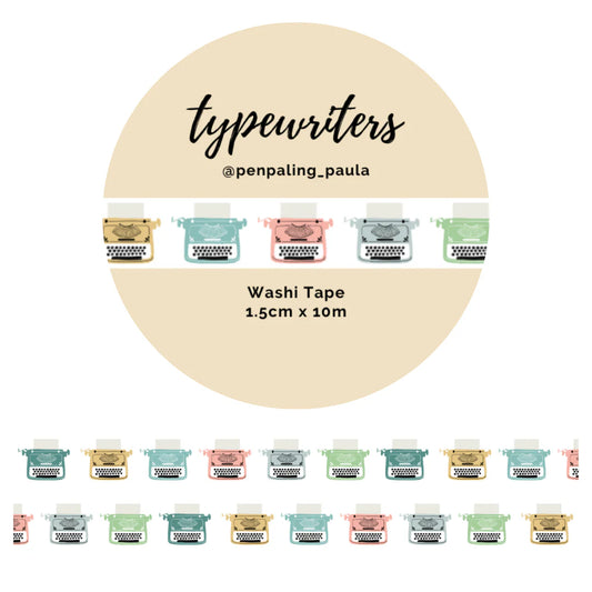 Washi tape Typewriters - Penpaling Paula