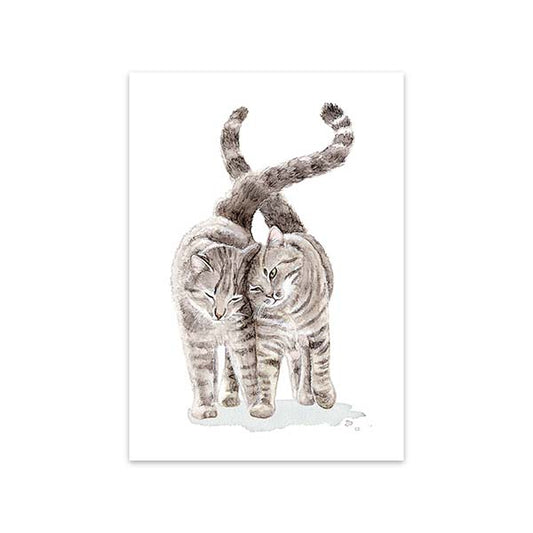 Kaart Cuddling Cats - MALUU