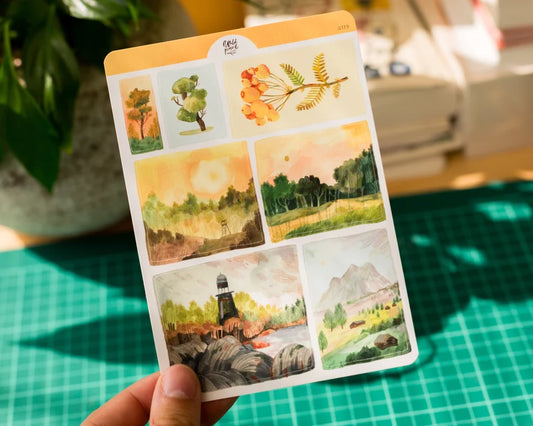 Stickervel Morning Landscapes - Wild Pencil