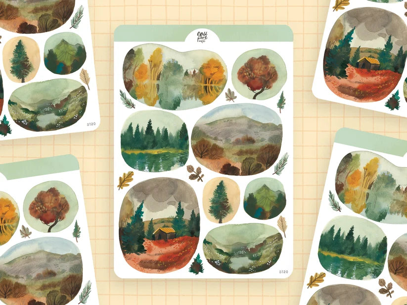 Stickervel Windows in to Autumn - Wild Pencil
