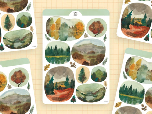Stickervel Windows in to Autumn - Wild Pencil