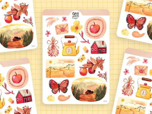 Stickervel Autumn Afternoon - Wild Pencil