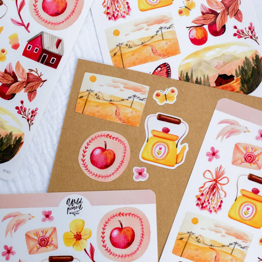 Stickervel Autumn Afternoon - Wild Pencil