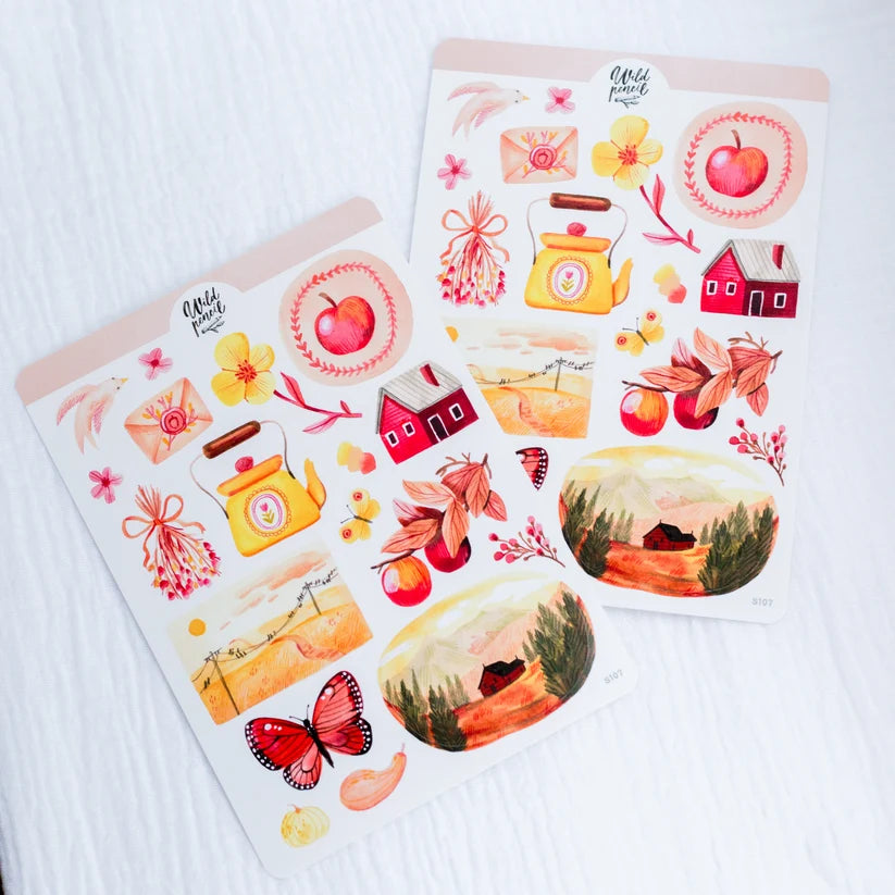 Stickervel Autumn Afternoon - Wild Pencil