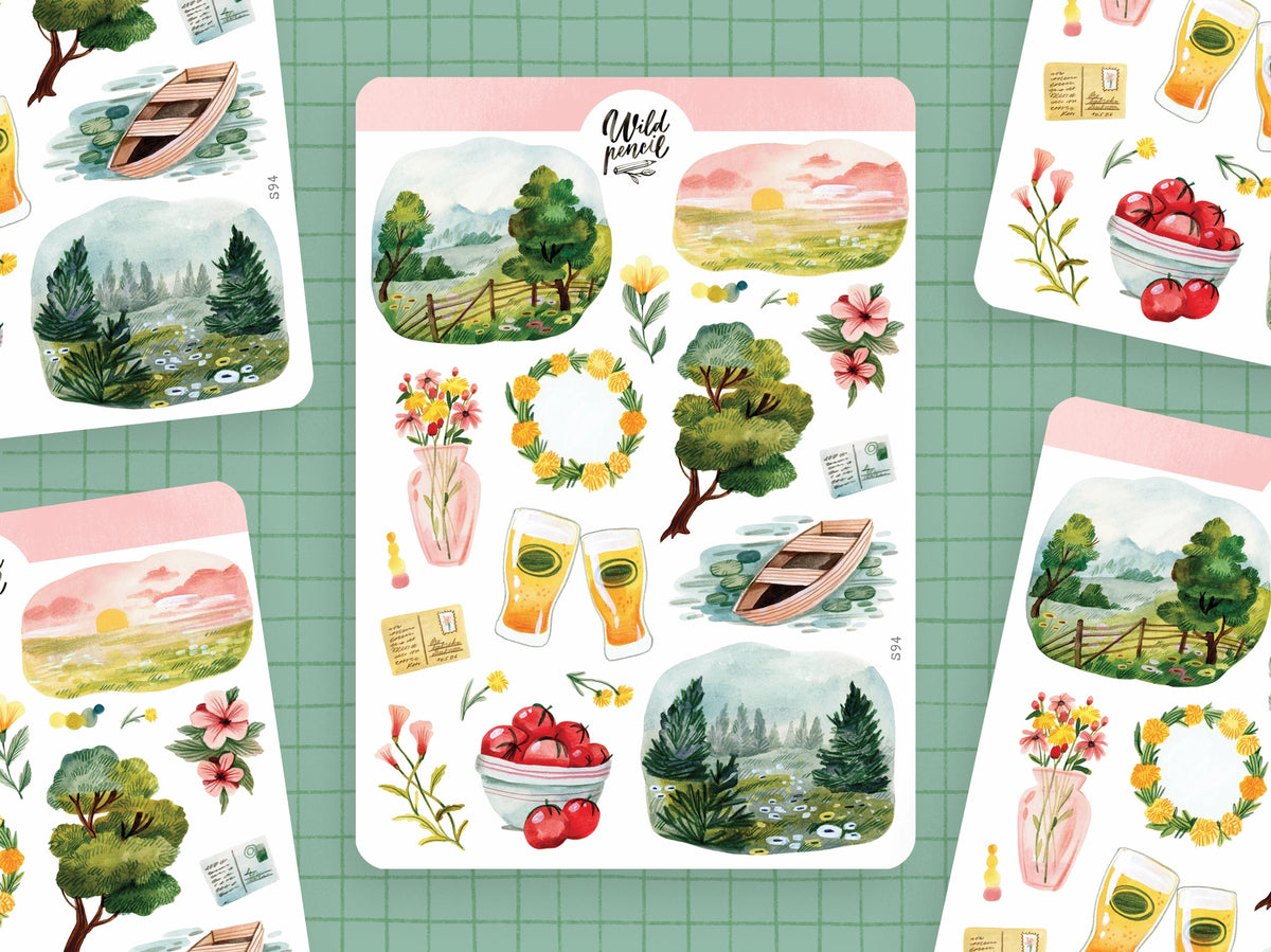 Stickervel Summer in the Nature - Wild Pencil