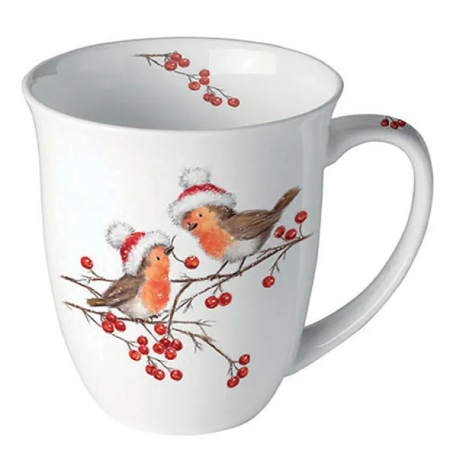 Beker Christmas Robins - Ambiente