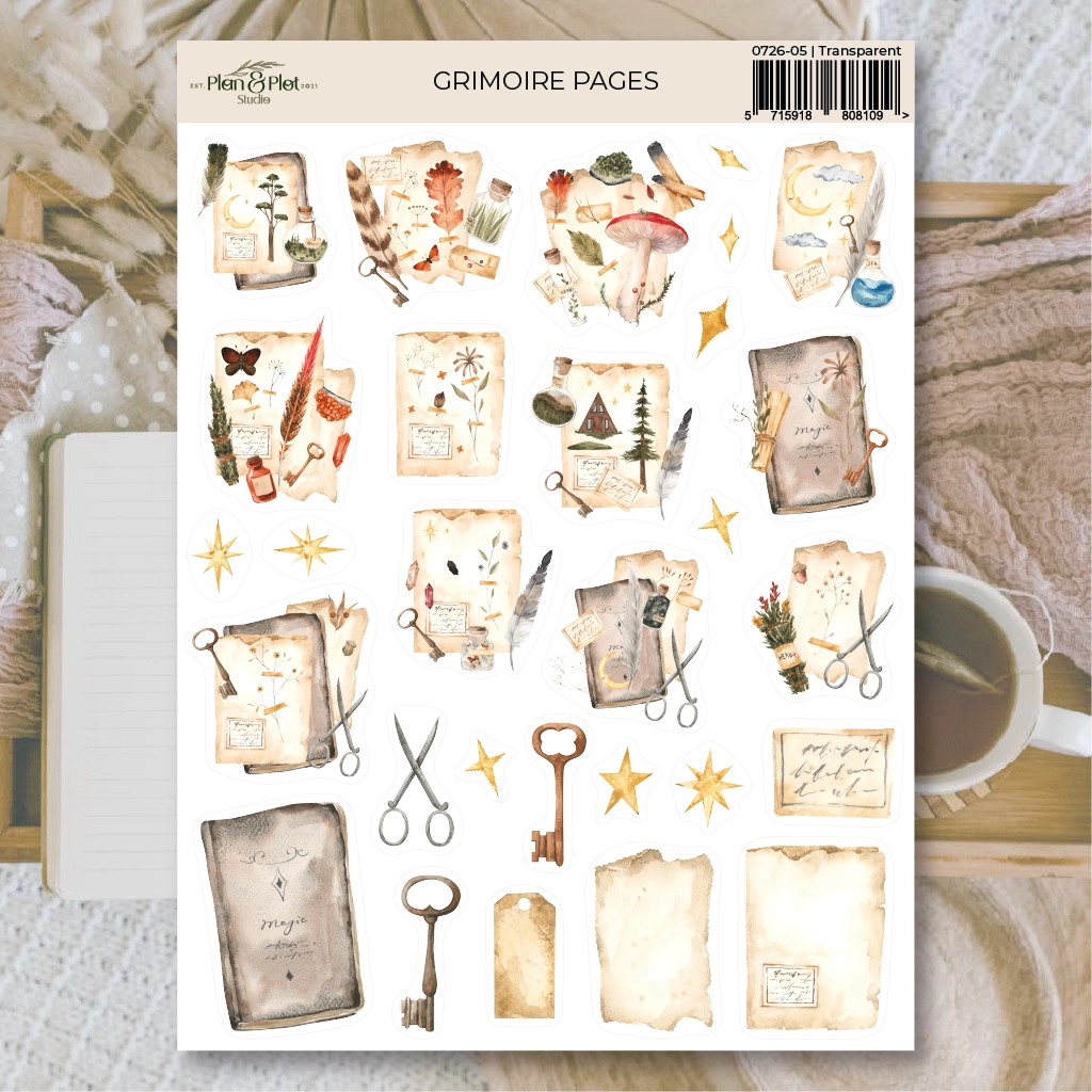Stickervel Grimoire Pages - Plan & Plot Studio
